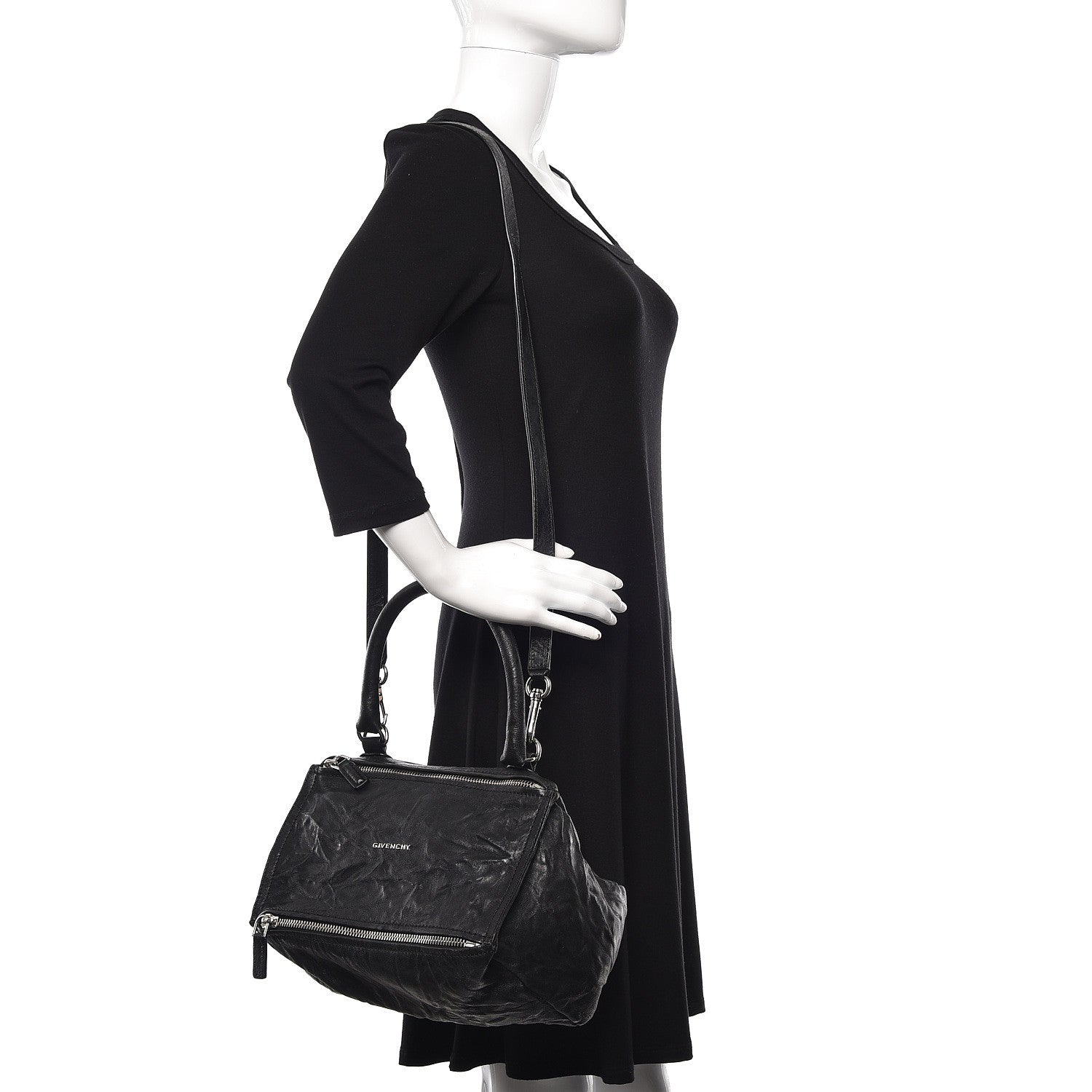 Givenchy Tumbled Sheepskin Small Pandora Black 2 of 11