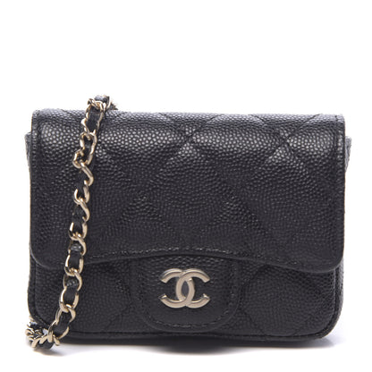 Chanel Caviar Quilted Flap Chain Waist Bag Black 1 of 11