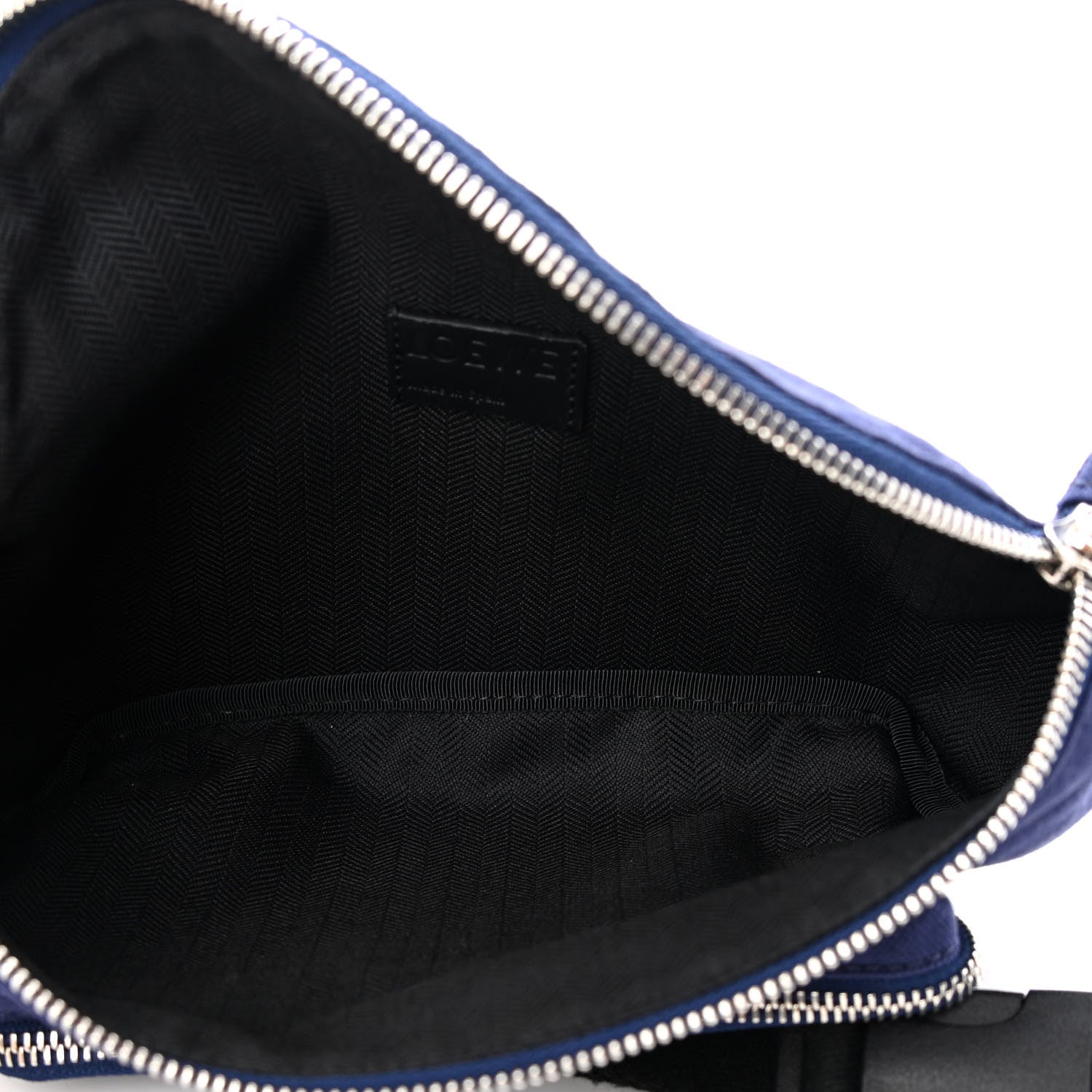 Loewe Canvas Front Pocket Logo Patch Bumbag Navy Blue 5 of 12