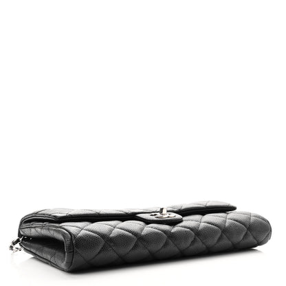 Chanel Caviar Quilted Clutch With Chain Flap Black 7 of 19