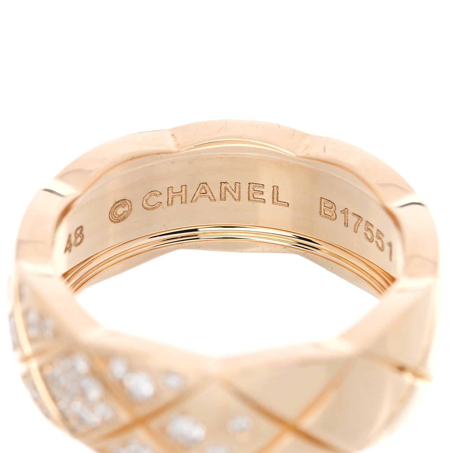 Chanel 18K Yellow Gold Diamond Small Coco Crush Ring 48 4.5 4 of 5