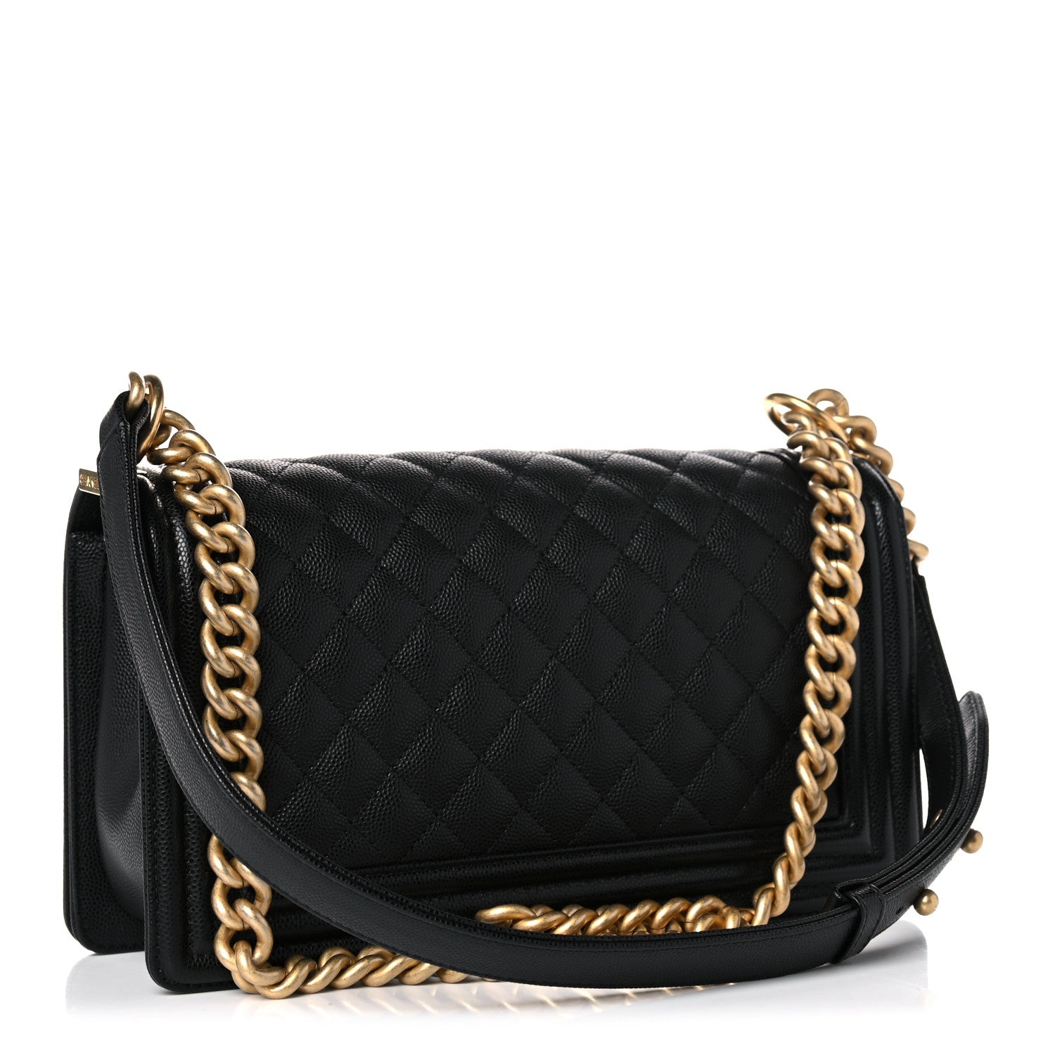 Chanel Caviar Quilted Medium Boy Flap Black 2 of 9