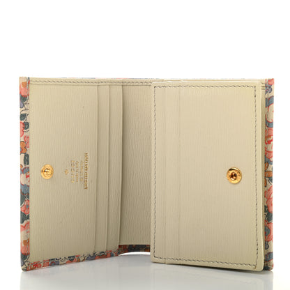 Gucci X LIBERTY OF LONDON Calfskin Infinity Abbey Horsebit 1955 Card Case Wallet Perfect Pink Ivory 5 of 8
