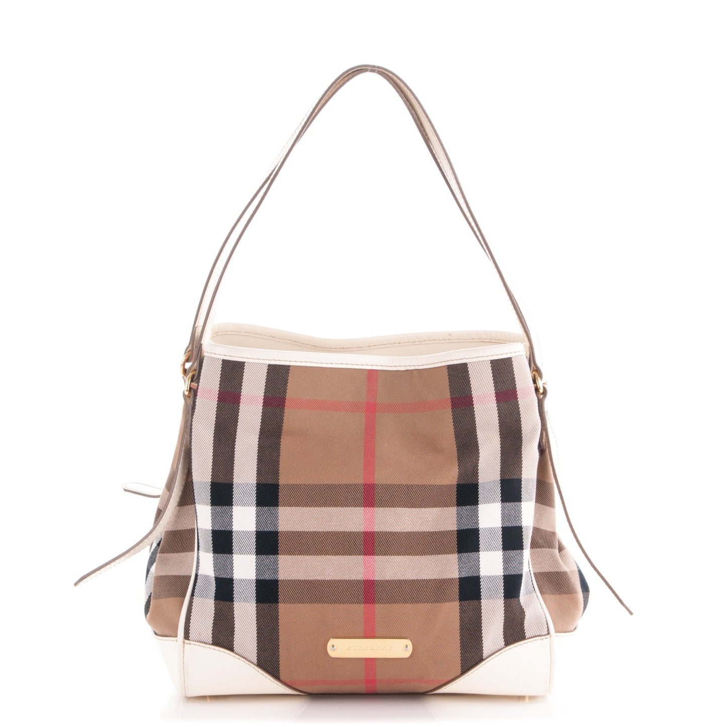 House Check Small Canterbury Tote White