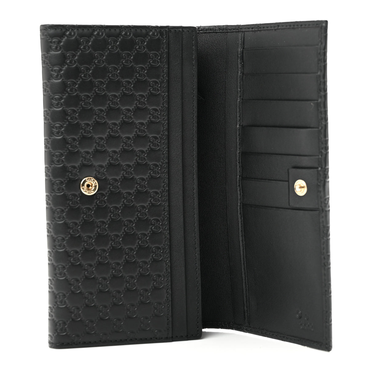 Soft Microguccissima Continental Wallet Black