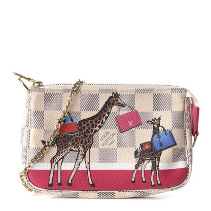 Louis Vuitton Damier Azur 2017 Christmas Animation Mini Pochette Accessories 1 of 9