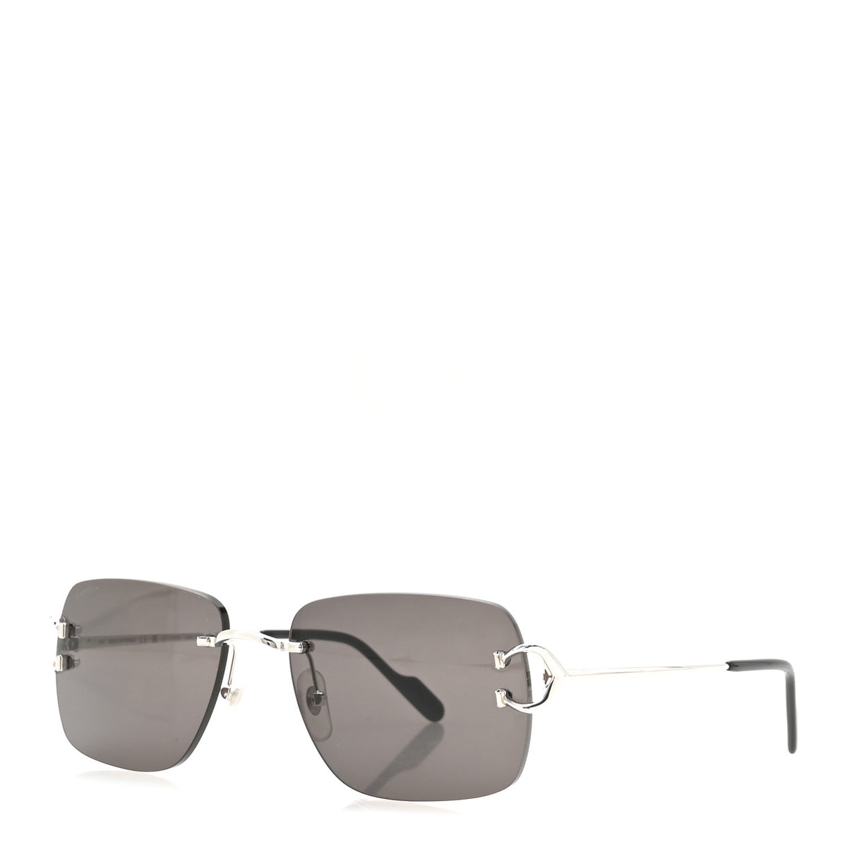 Metal Rimless C Decor Sunglasses CT0330S Silver