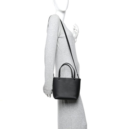 The Row Grained Calfskin Small Park Tote Black 2 of 9