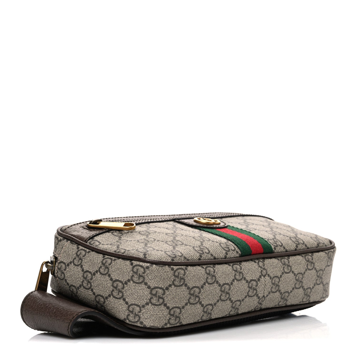 Gucci Soft GG Supreme Monogram Medium Ophidia Belt Bag Dark Brown 4 of 10