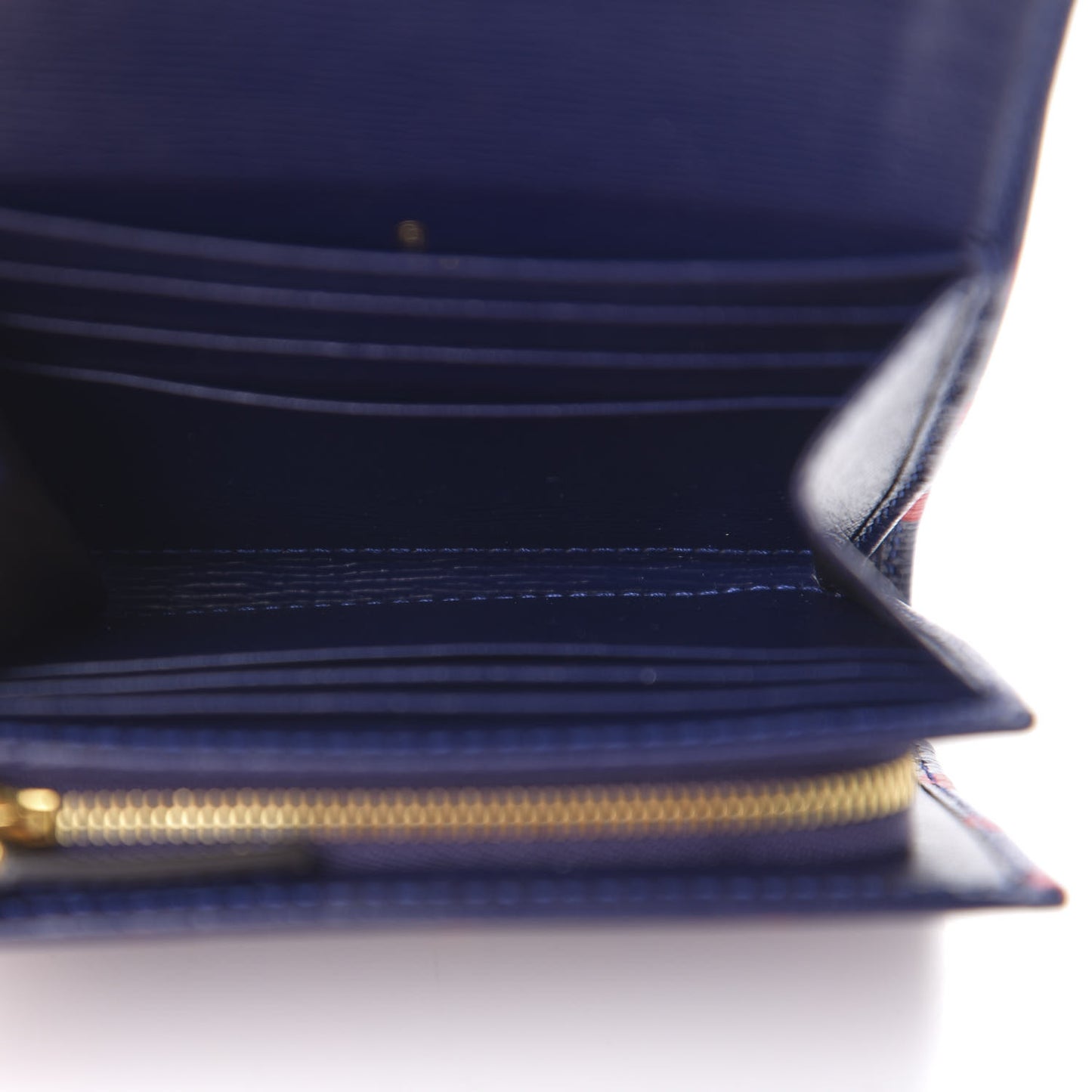 Shangai Calfskin Polka Dot Horsebit 1955 Flap Card Case Wallet Blue Orange Sailor Blue