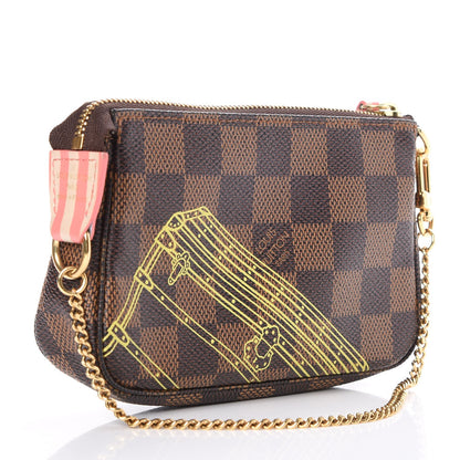Louis Vuitton Damier Ebene 2014 Christmas Animation Mini Pochette Accessories 3 of 7