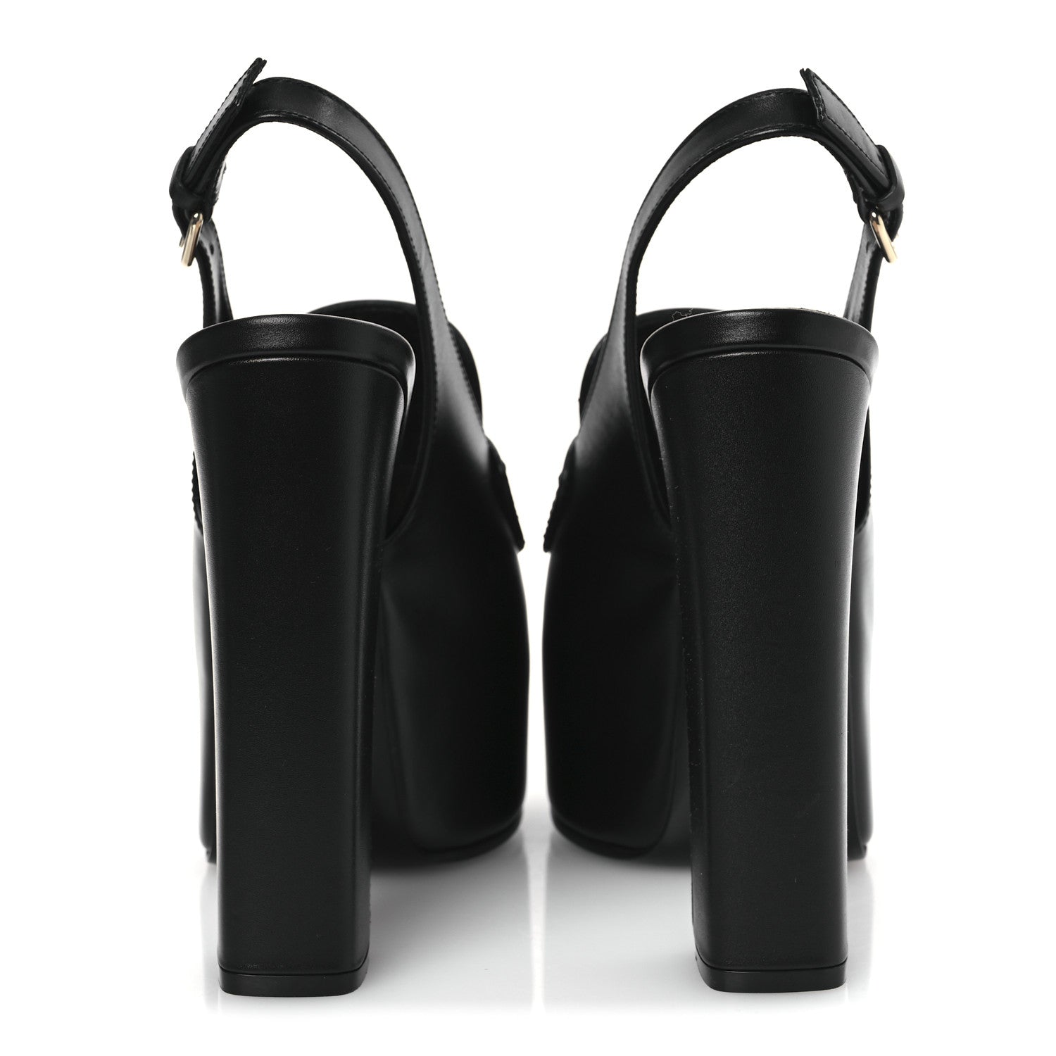 Gucci Calfskin Horsebit Platform 70/160mm Slingback Mules 37.5 Black 6 of 13