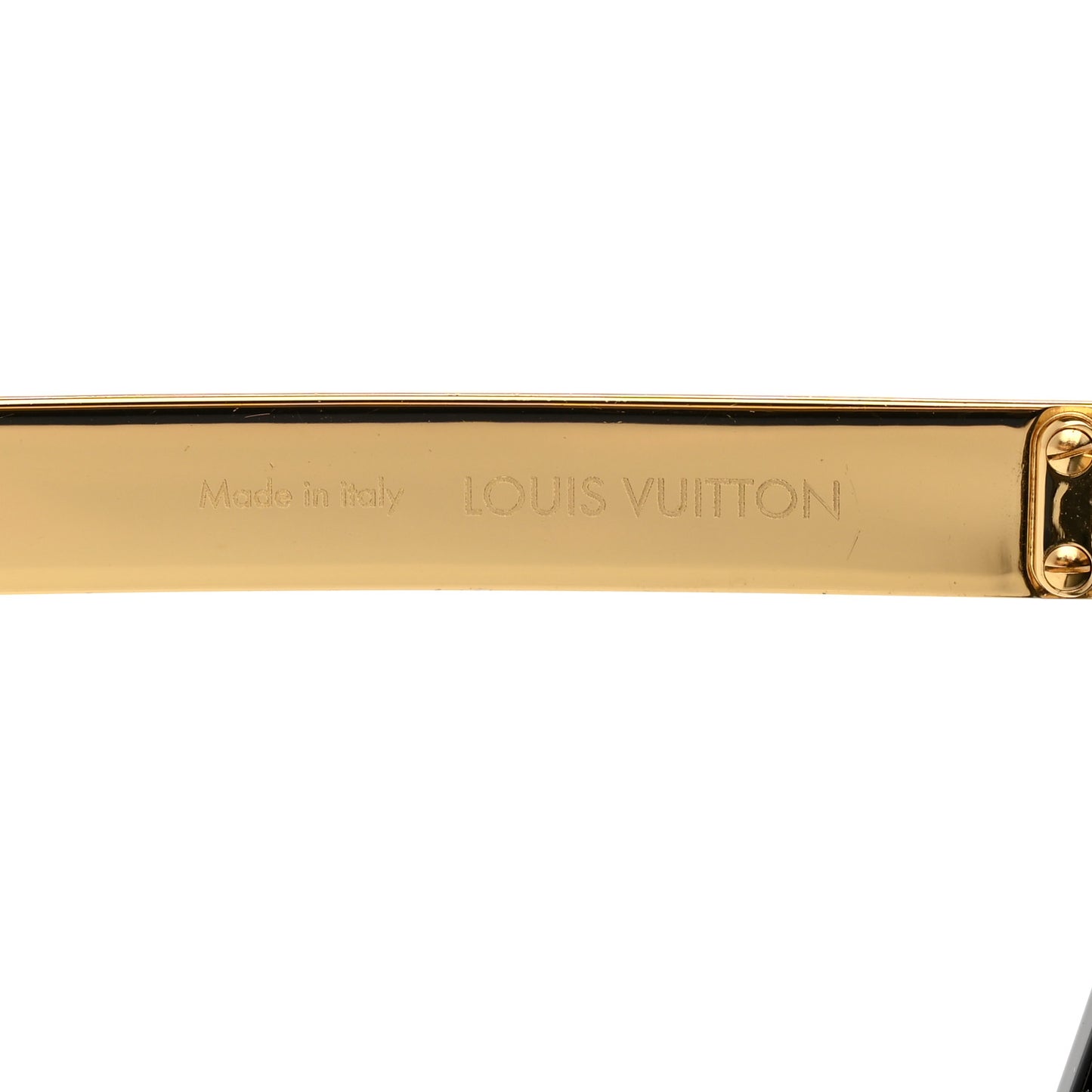 Acetate LV Empreinte Square Sunglasses Z1540W Black Gold