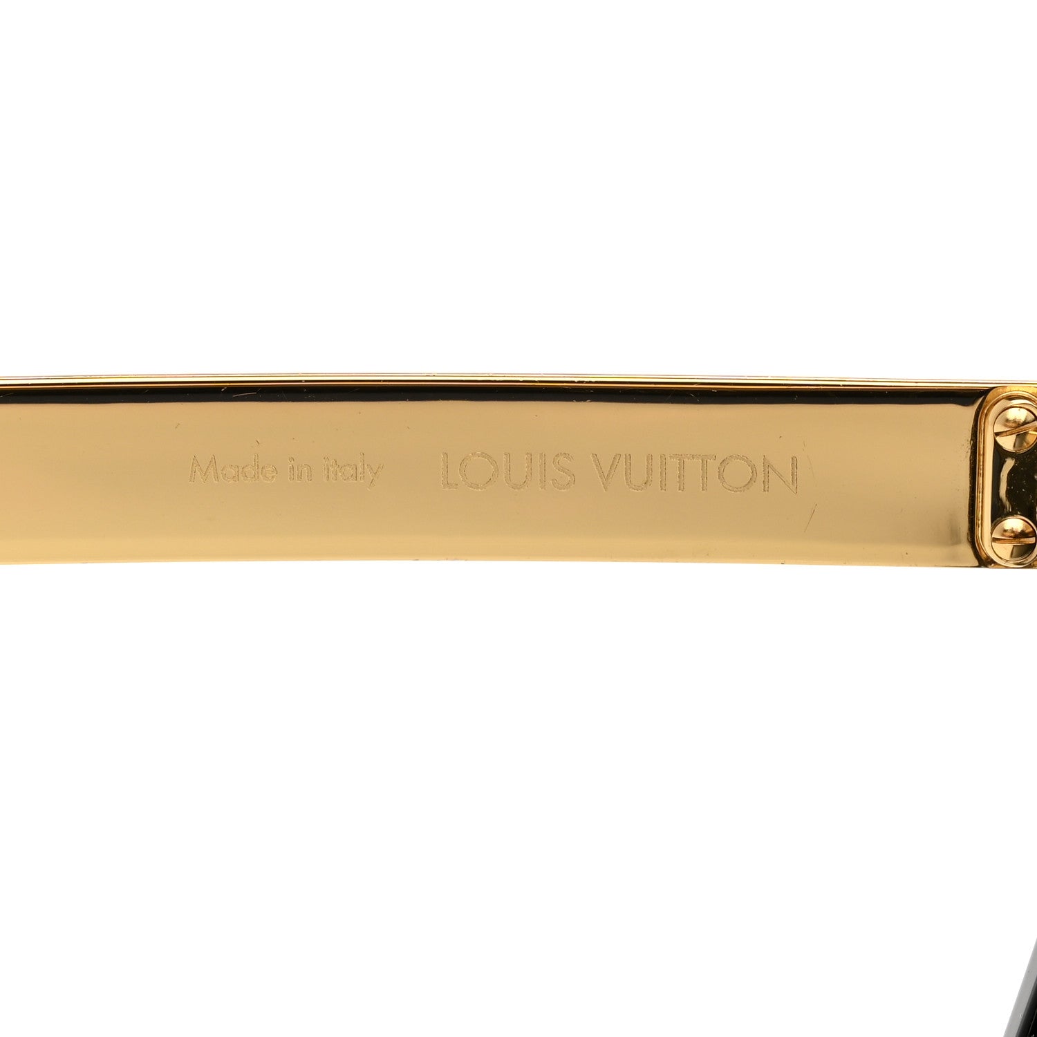 Louis Vuitton Acetate LV Empreinte Square Sunglasses Z1540W Black Gold 6 of 6