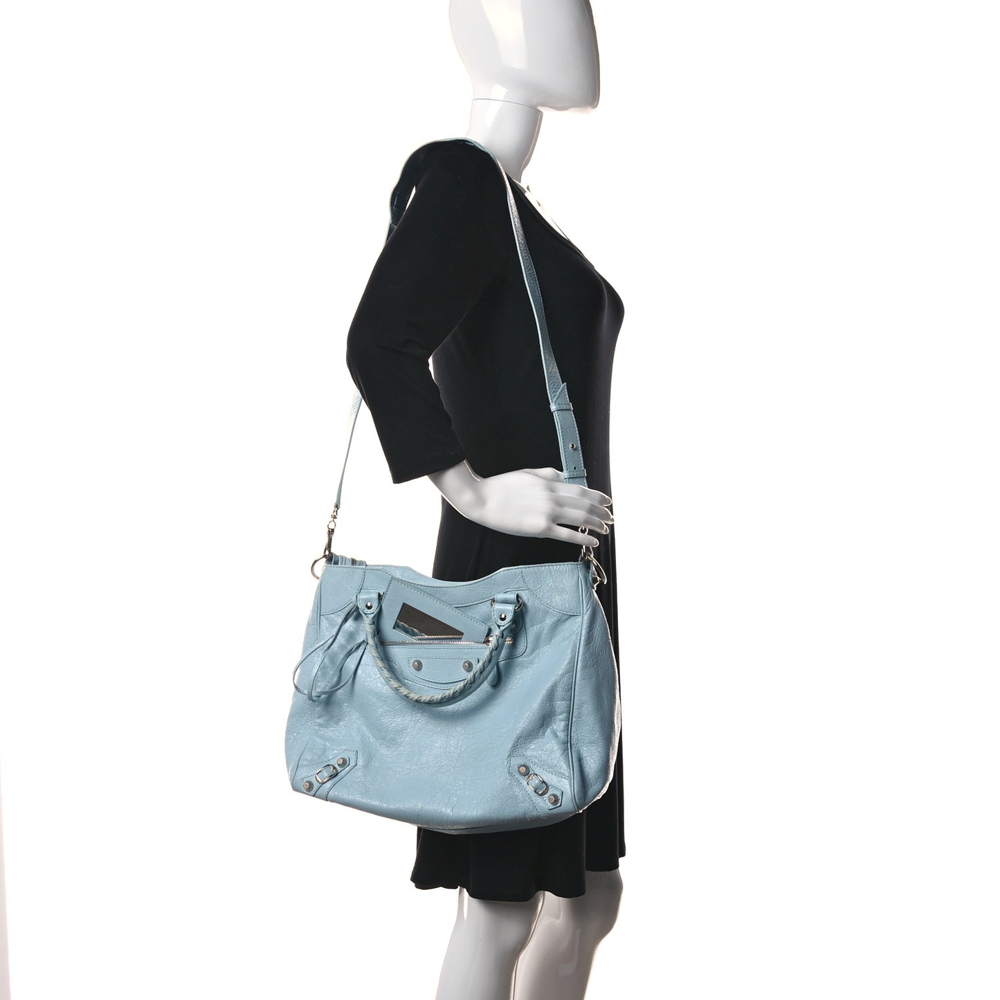 Agneau Giant 12 Silver Hardware Velo Bleu Dragee