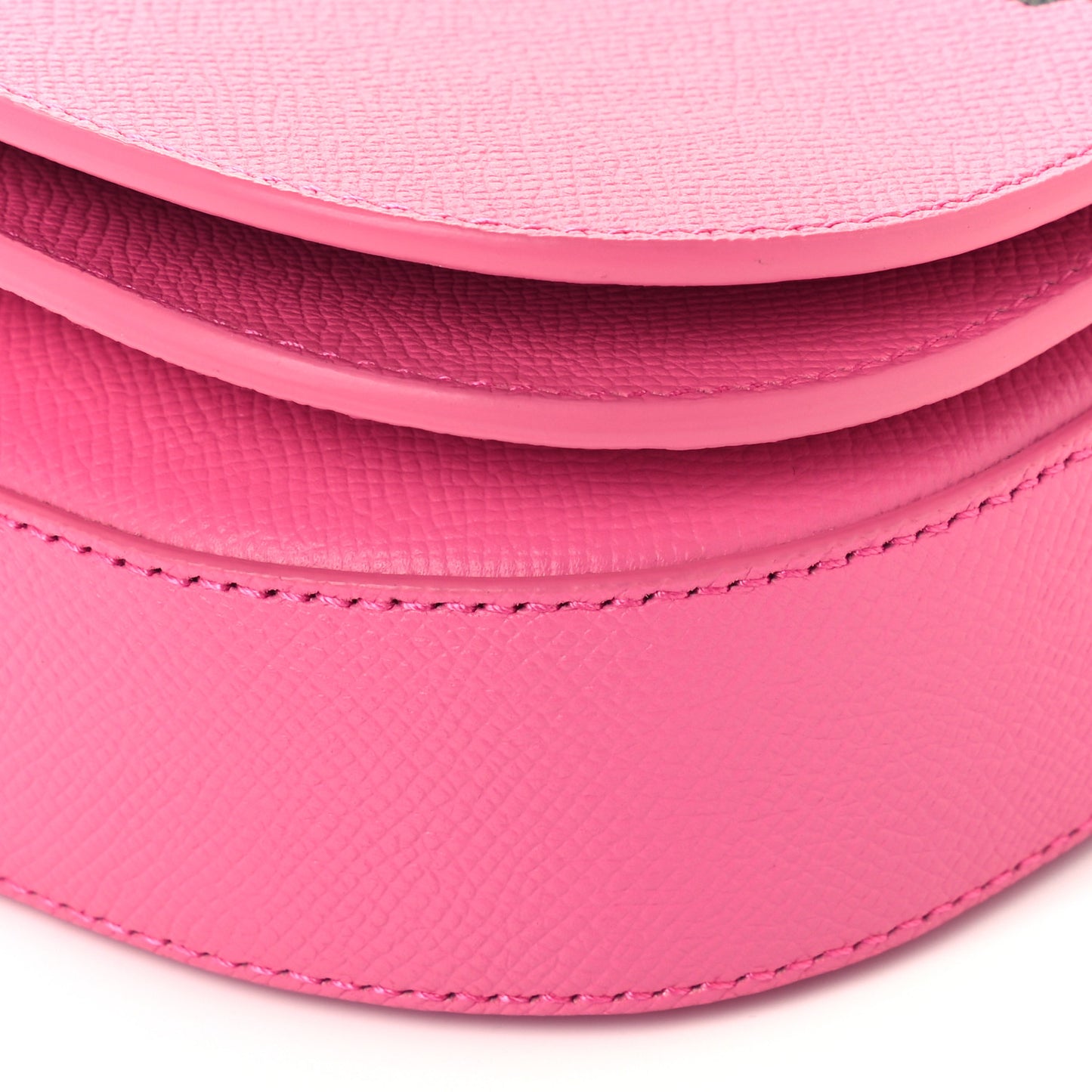 Signature Grained Calfskin Logo Print Ville Day Bag XS Rose Bubblegum Black