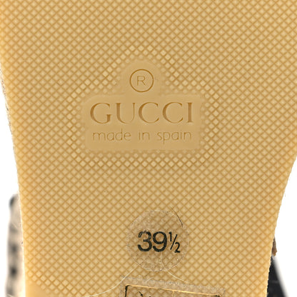 Gucci Nappa Matelasse GG Marmont Ankle Wrap Platform 35/120mm Espadrille Wedges 39.5 Black 8 of 9