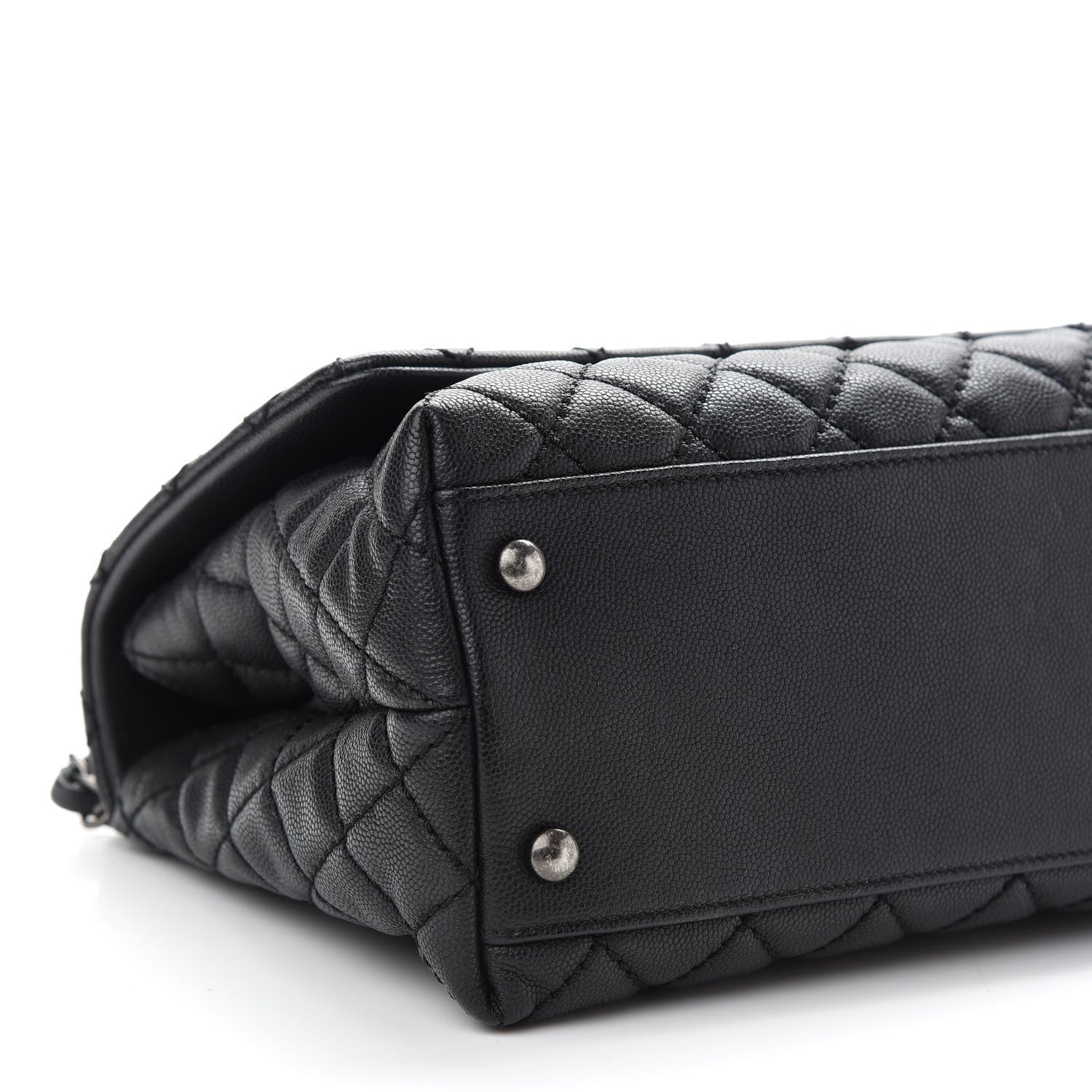 Chanel Caviar Lizard Quilted Small Coco Handle Flap Black 8 of 9