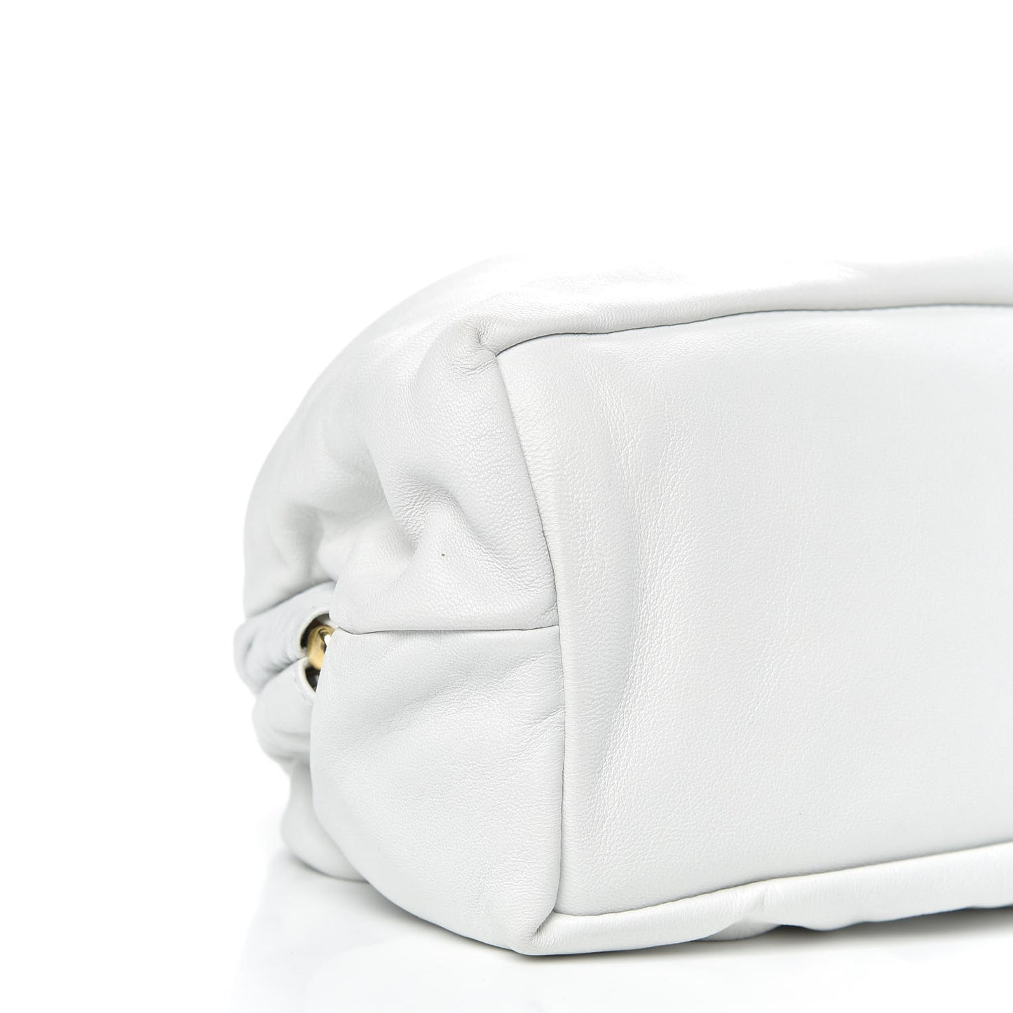 Lambskin Cloud Clutch White