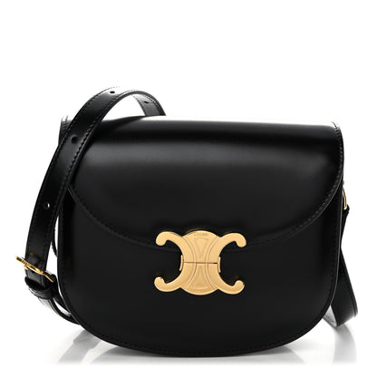 Celine Shiny Calfskin Besace Clea Triomphe Black 1 of 9