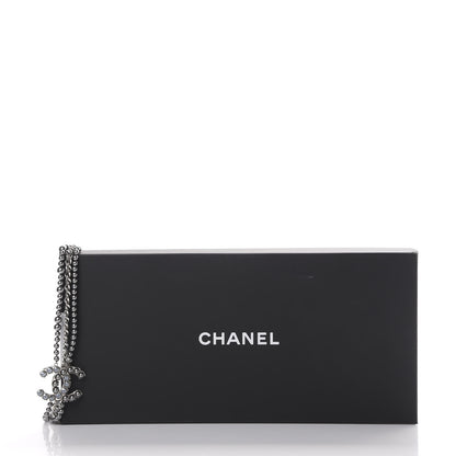 Chanel Crystal Pearl Lambskin CC Multi Strand Necklace Grey Silver 5 of 5
