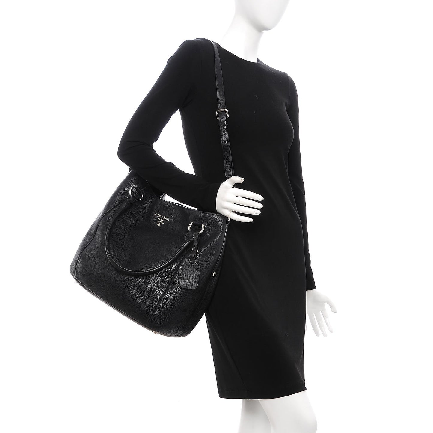 Vitello Daino Tote Nero Black