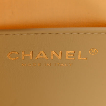 Chanel Canvas Calfskin Quilted Mini Chanel 25 Handbag Ecru Black 5 of 9