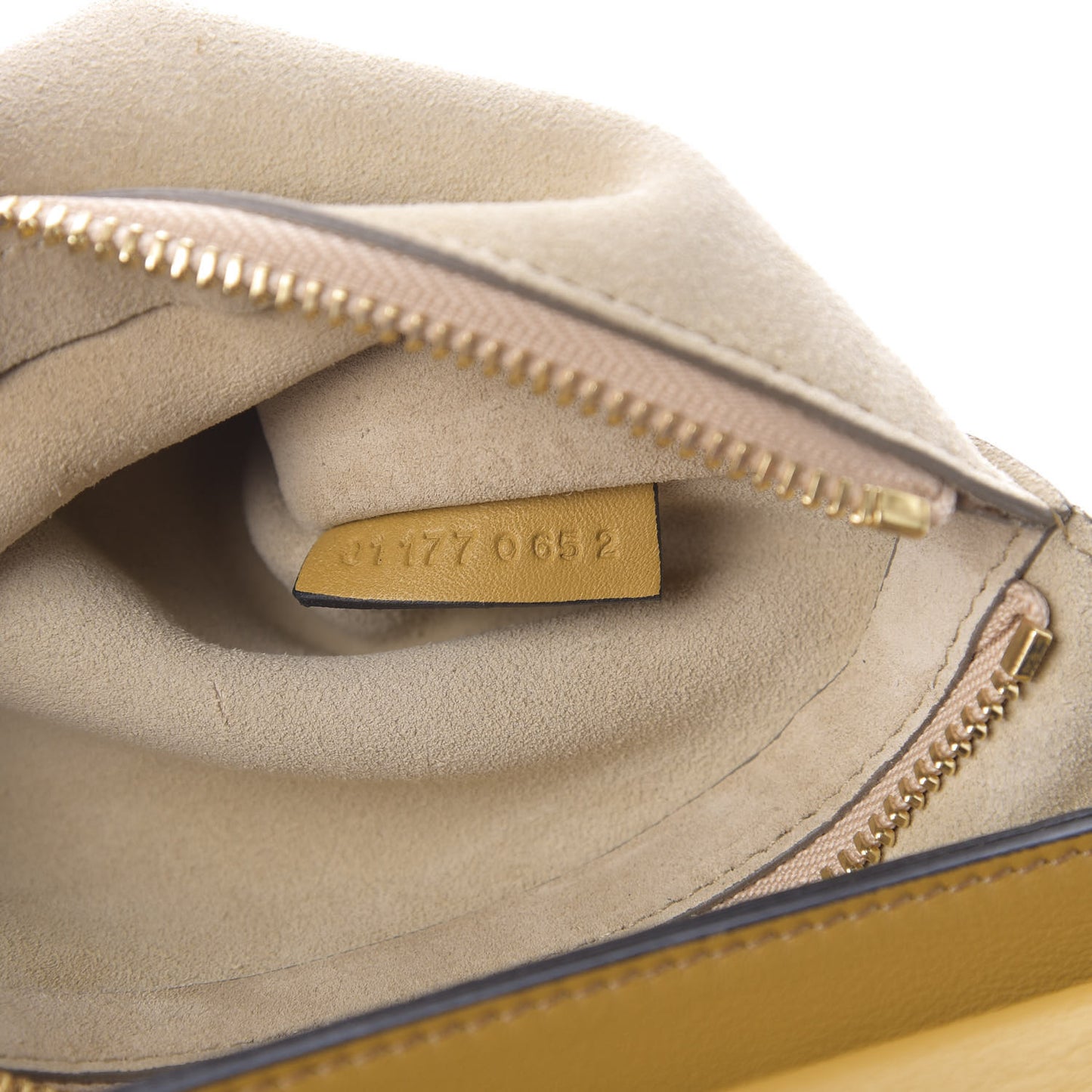 Suede Calfskin Medium Faye Shoulder Bag Dusty Yellow