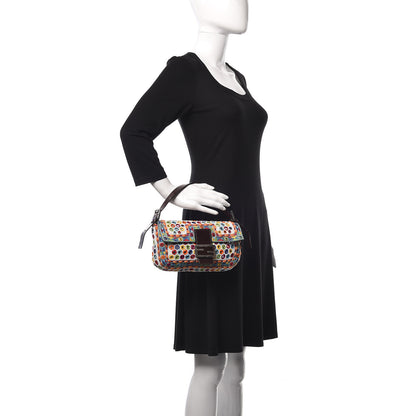 Fendi Mirror Beaded Embroidered Baguette Multicolor 2 of 8