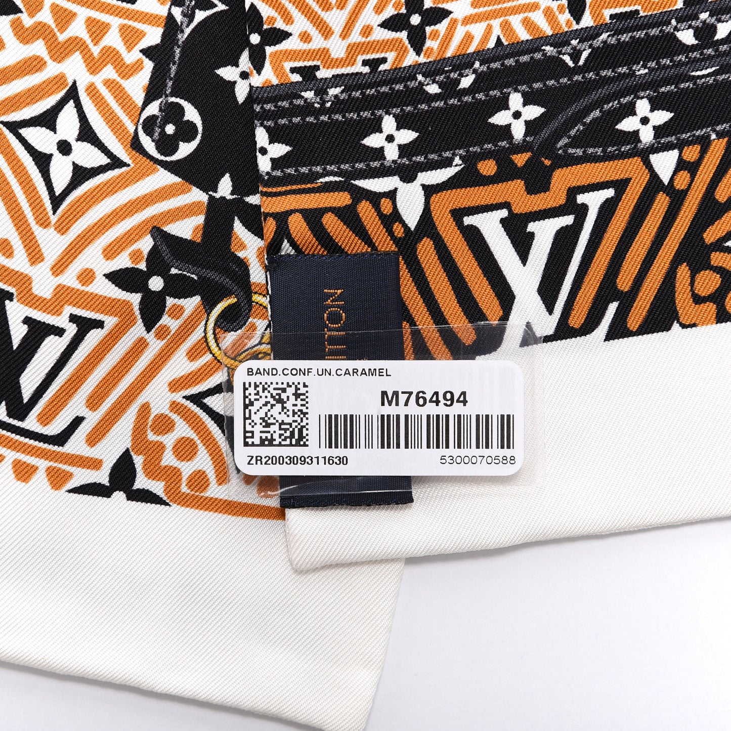 Silk Monogram Crafty Confidential Bandeau Caramel