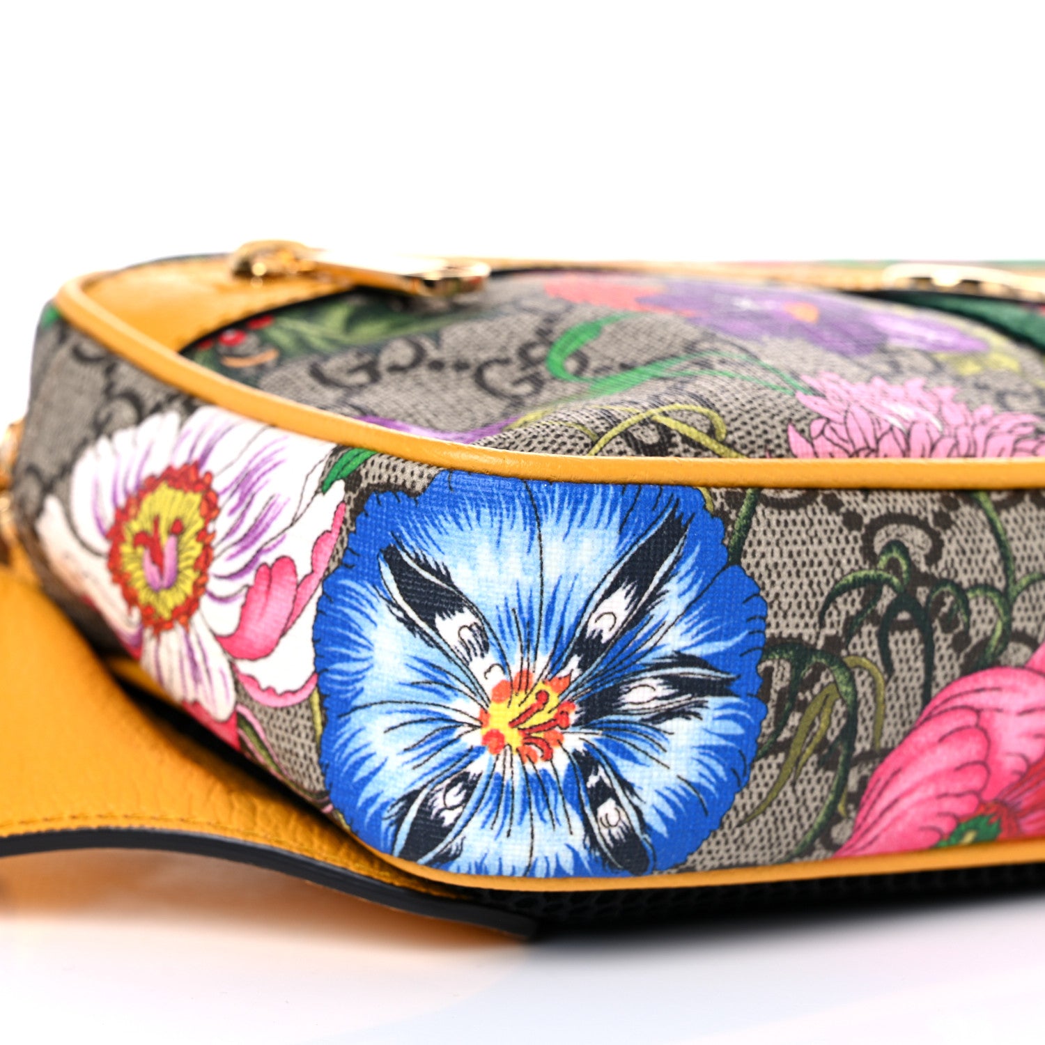 Gucci GG Supreme Monogram Flora Medium Ophidia Belt Bag Beige Multicolor Crop 9 of 10