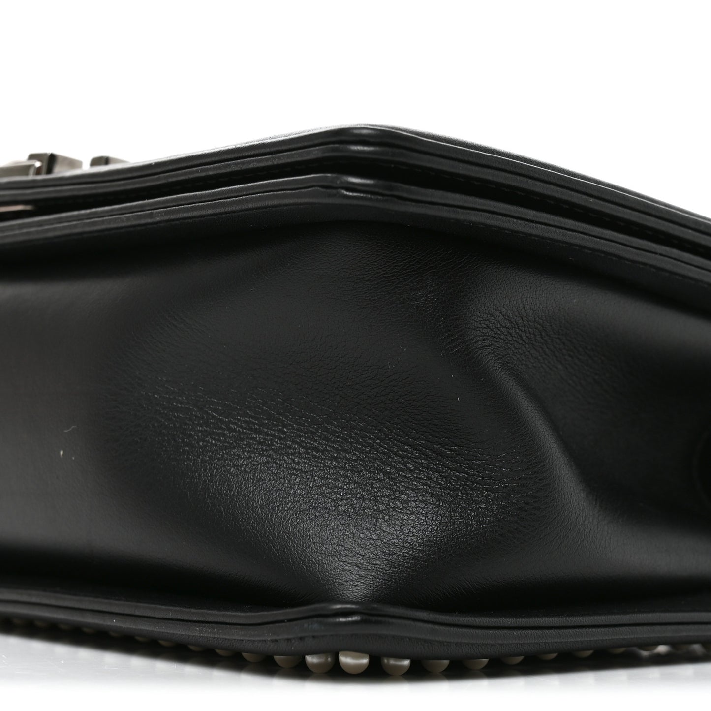 Calfskin Pearl Tweed Medium Boy Flap Black