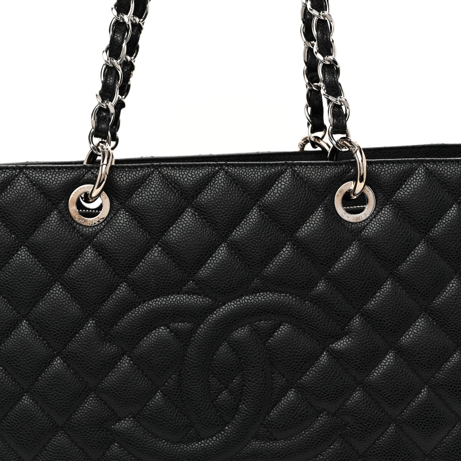 Chanel Caviar Quilted XL Grand Shopping Tote GST Black 8 of 10