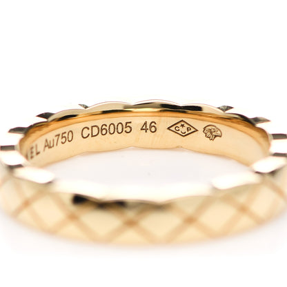 Chanel 18K Yellow Gold Mini Coco Crush Ring 46 3.75 5 of 6