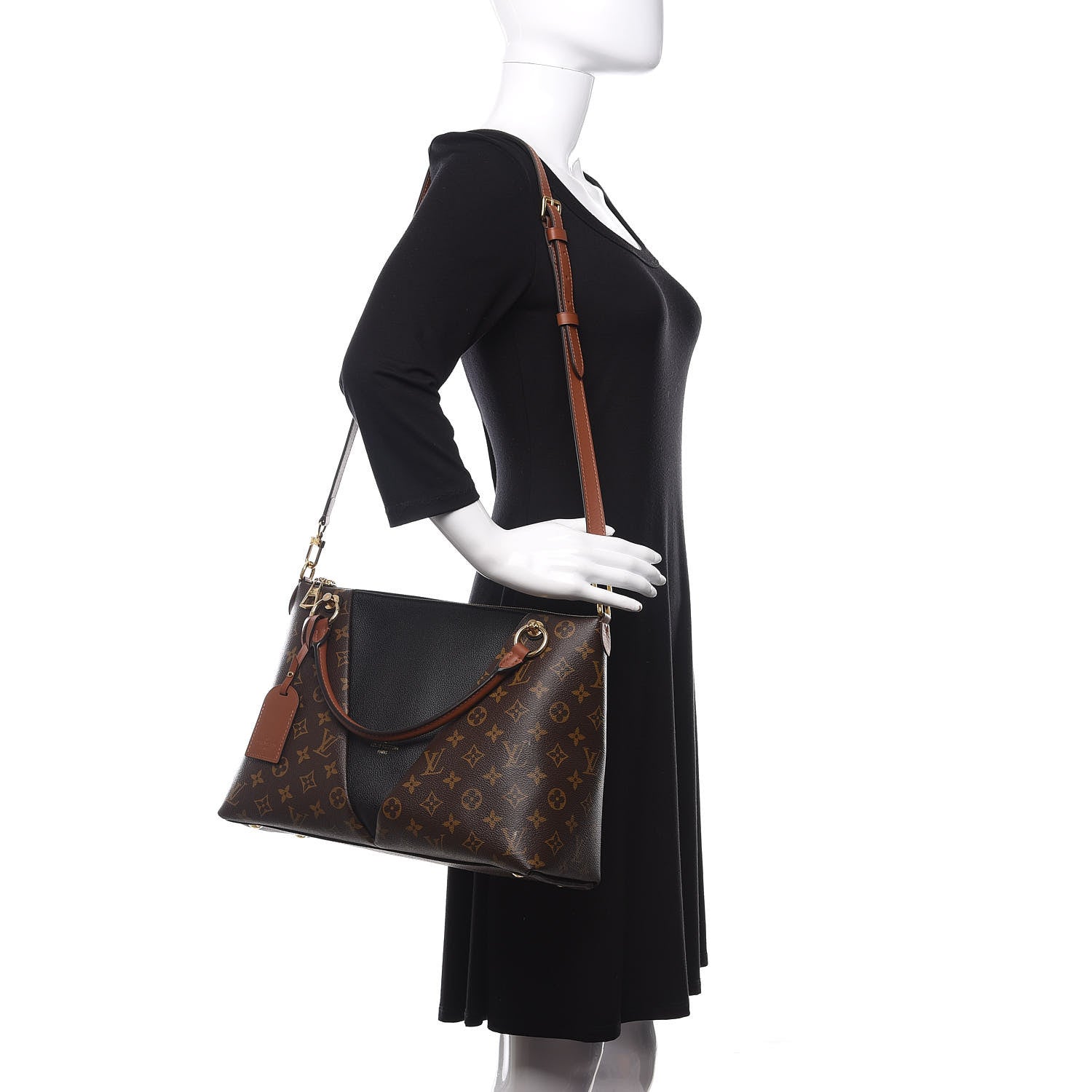 Louis Vuitton Monogram V Tote MM Black 3 of 11