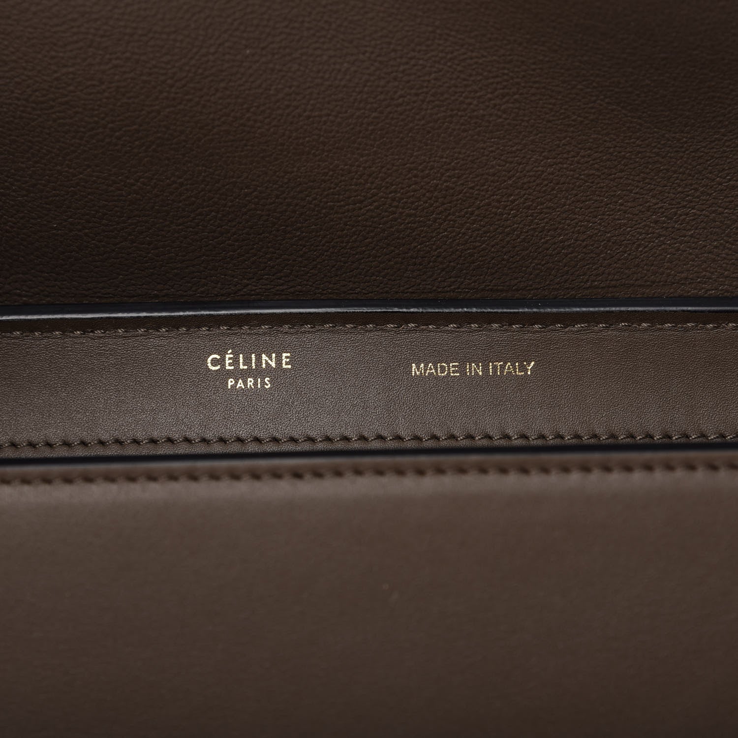 Celine Crocodile Embossed Calfskin Suede Small Trapeze Taupe 8 of 9