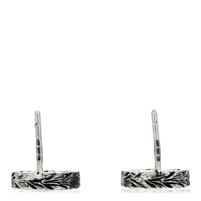 Gucci Sterling Silver Textured Interlocking G Stud Earrings 3 of 6
