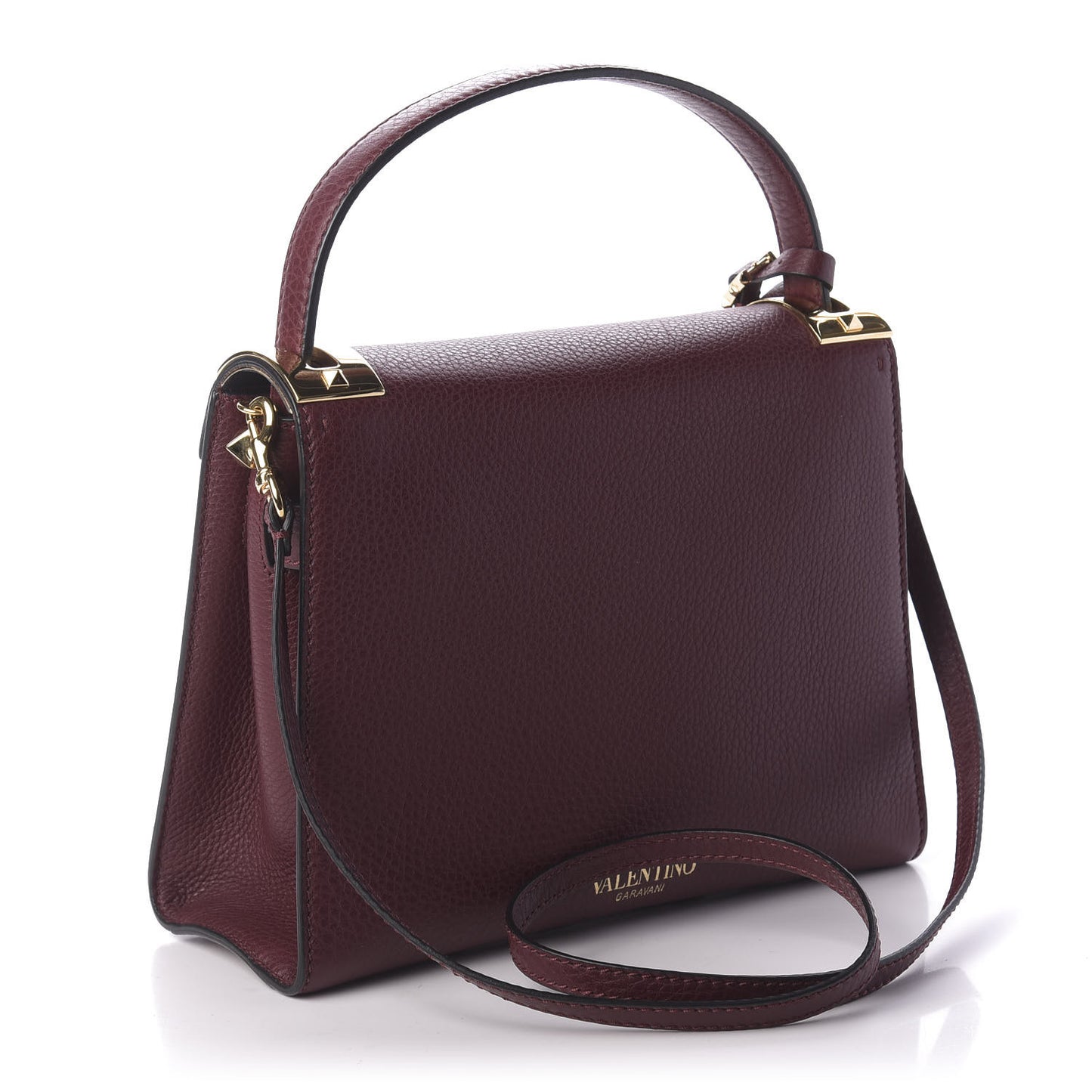 Grainy Calfskin Small My Rockstud Frame Bag Rubin