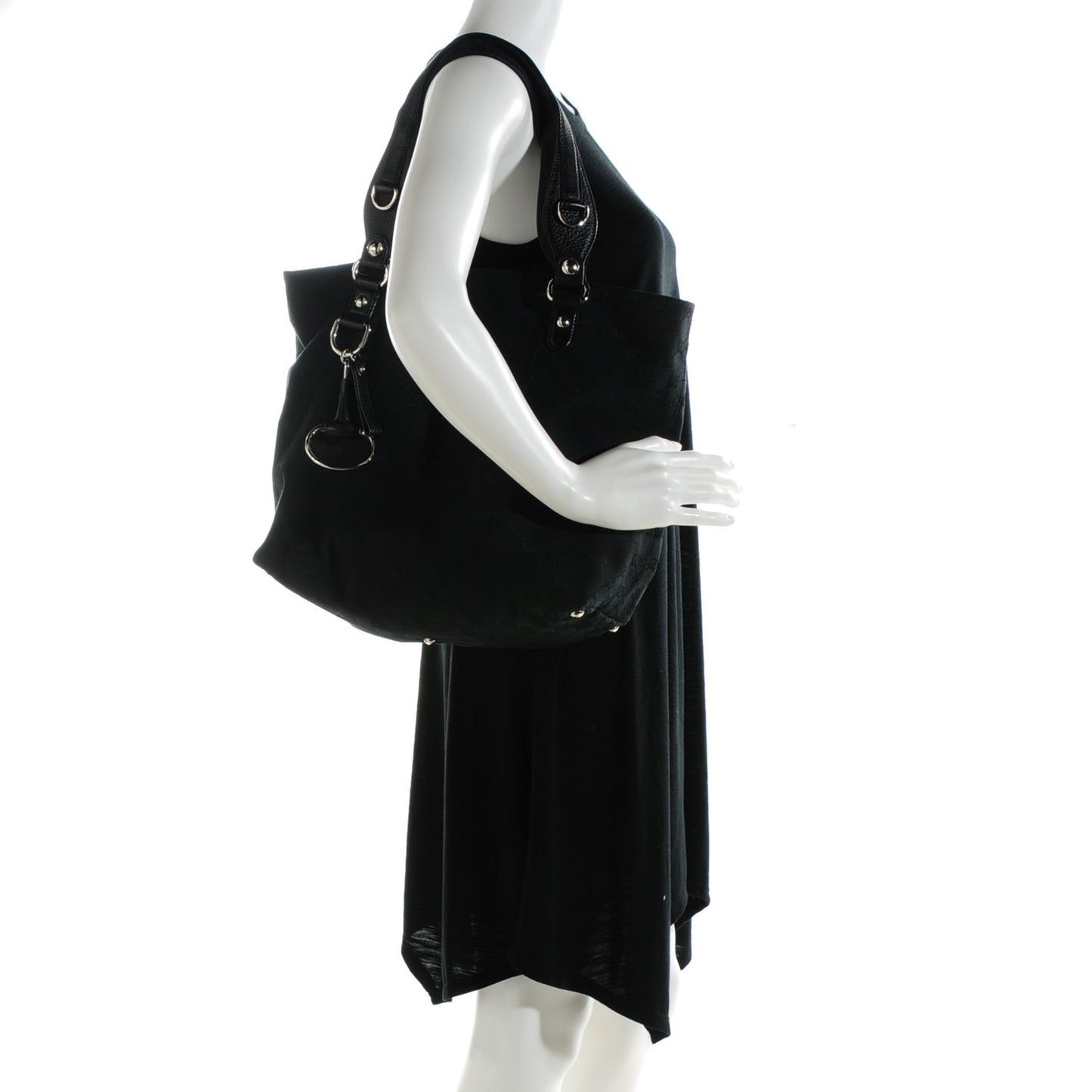 Monogram Medium Icon Bit Tote Black