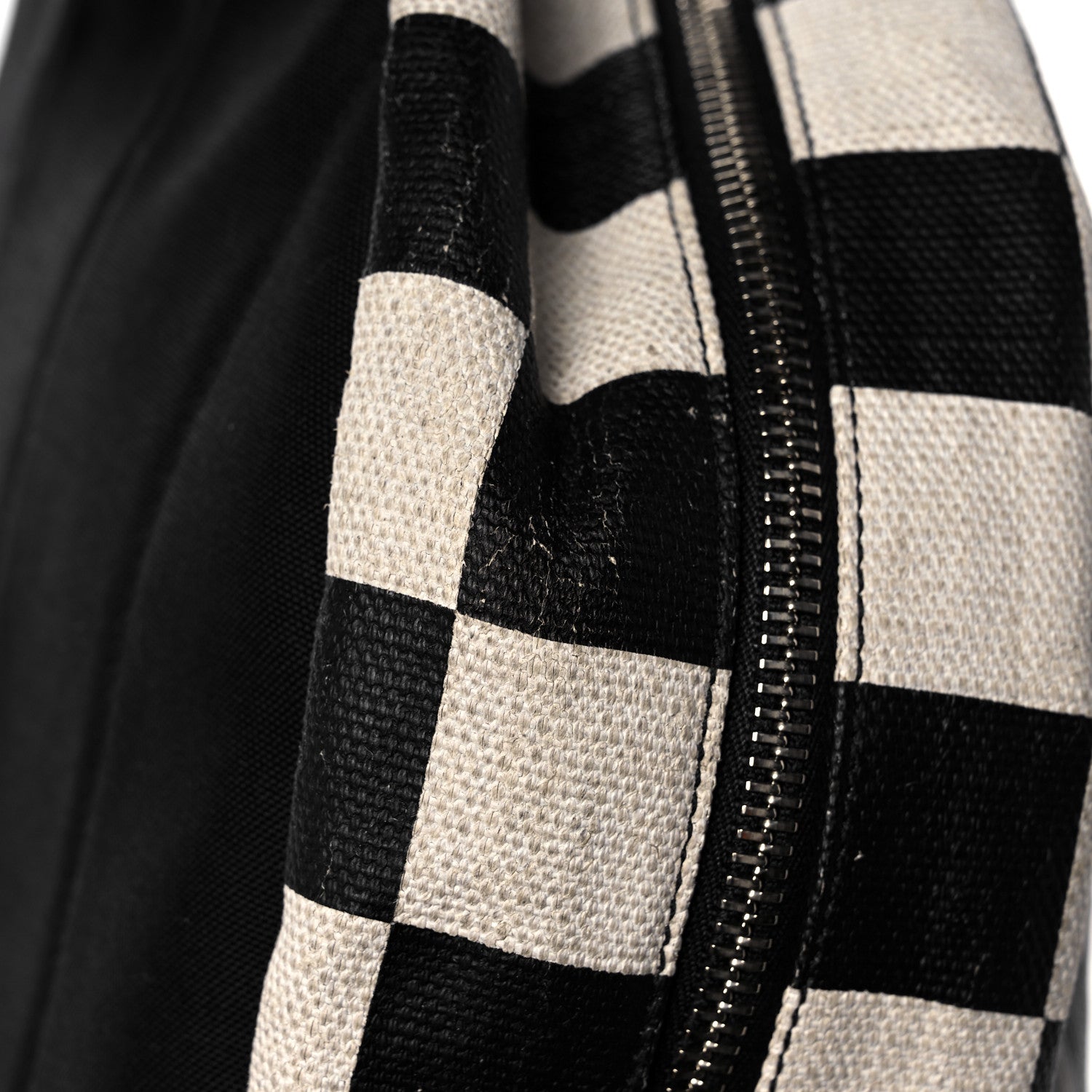 Saint Laurent Calfskin Checked Print Nuxx Backpack Black White 12 of 14