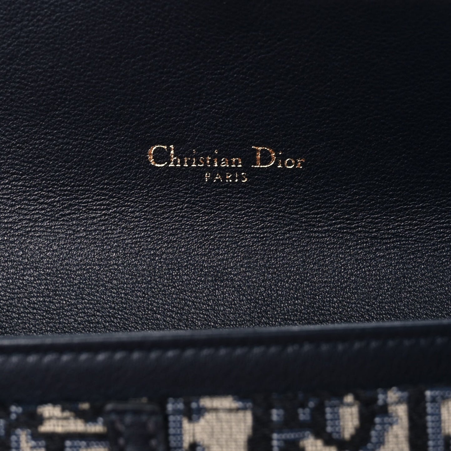 Oblique Saddle Chain Long Wallet Blue