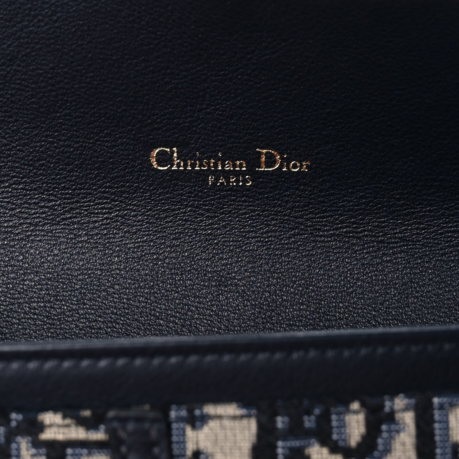 Christian Dior Oblique Saddle Chain Long Wallet Blue 7 of 12