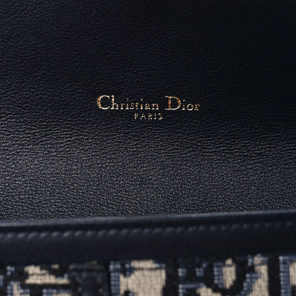Christian Dior Oblique Saddle Chain Long Wallet Blue 7 of 12