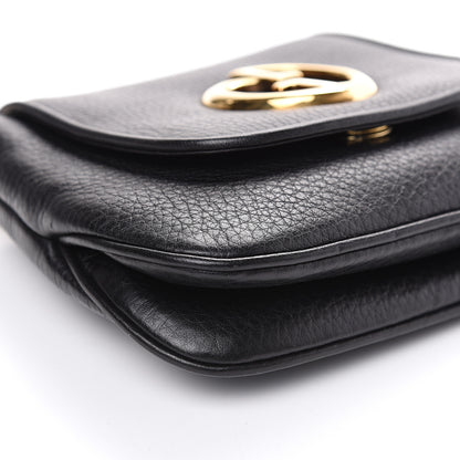 Gucci Pebbled Calfskin Small 1973 Chain Shoulder Bag Black 7 of 10