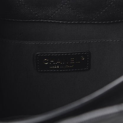 Chanel Caviar Quilted Large Rolled Up Bucket Drawstring Bag Black 5 of 16
