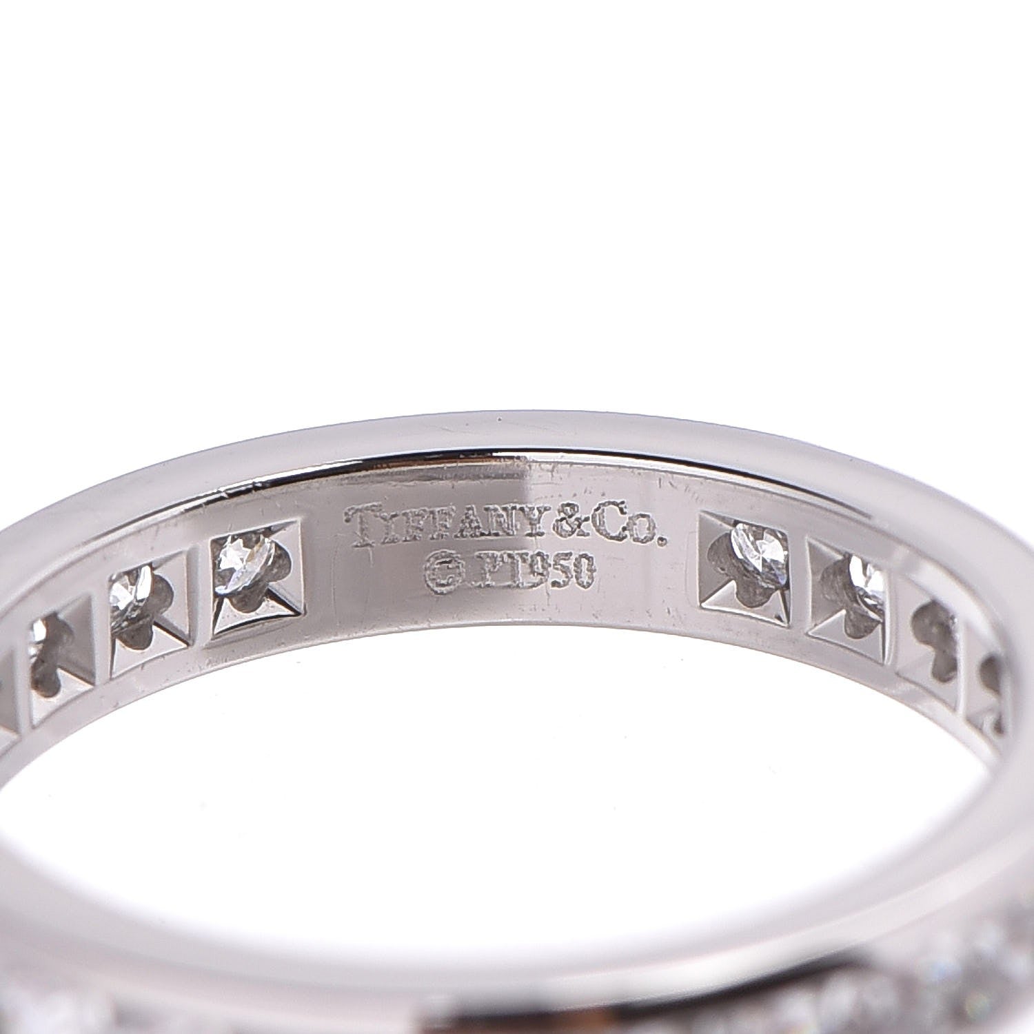 Tiffany Platinum Diamond 3mm Wedding Band Ring 49.5 5 4 of 5