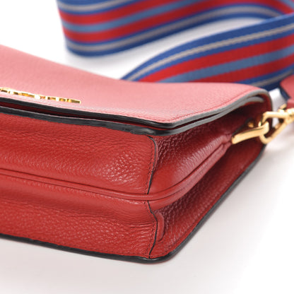 Prada Vitello Daino Flap Crossbody Rosso 12 of 12
