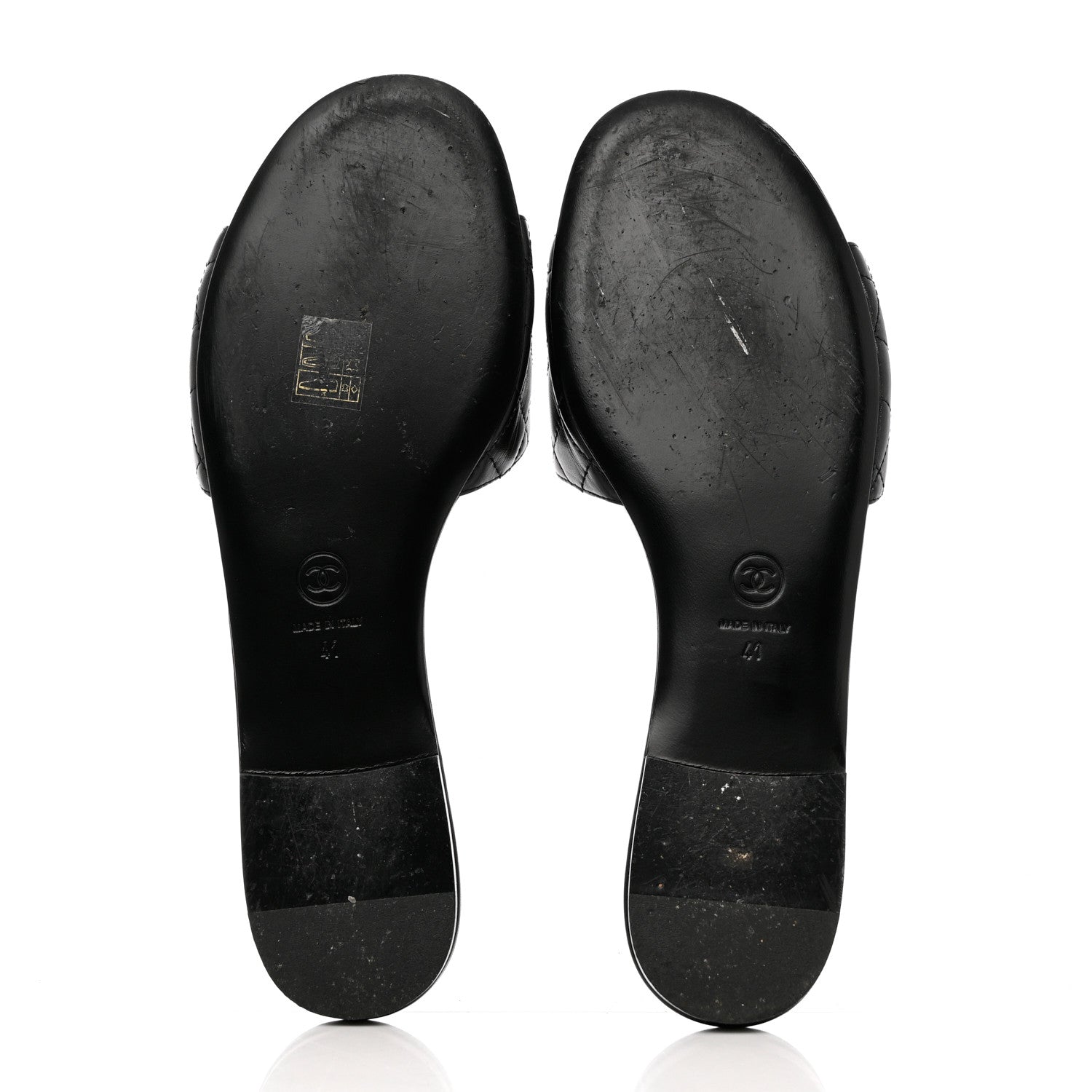 Chanel Lambskin Quilted CC Turnlock Sandals 41 Black 5 of 11