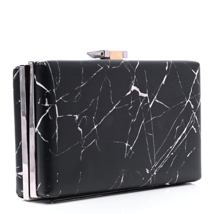 Balenciaga Smooth Calfskin Le Dix Minaudiere Marble Box Clutch Black 2 of 4