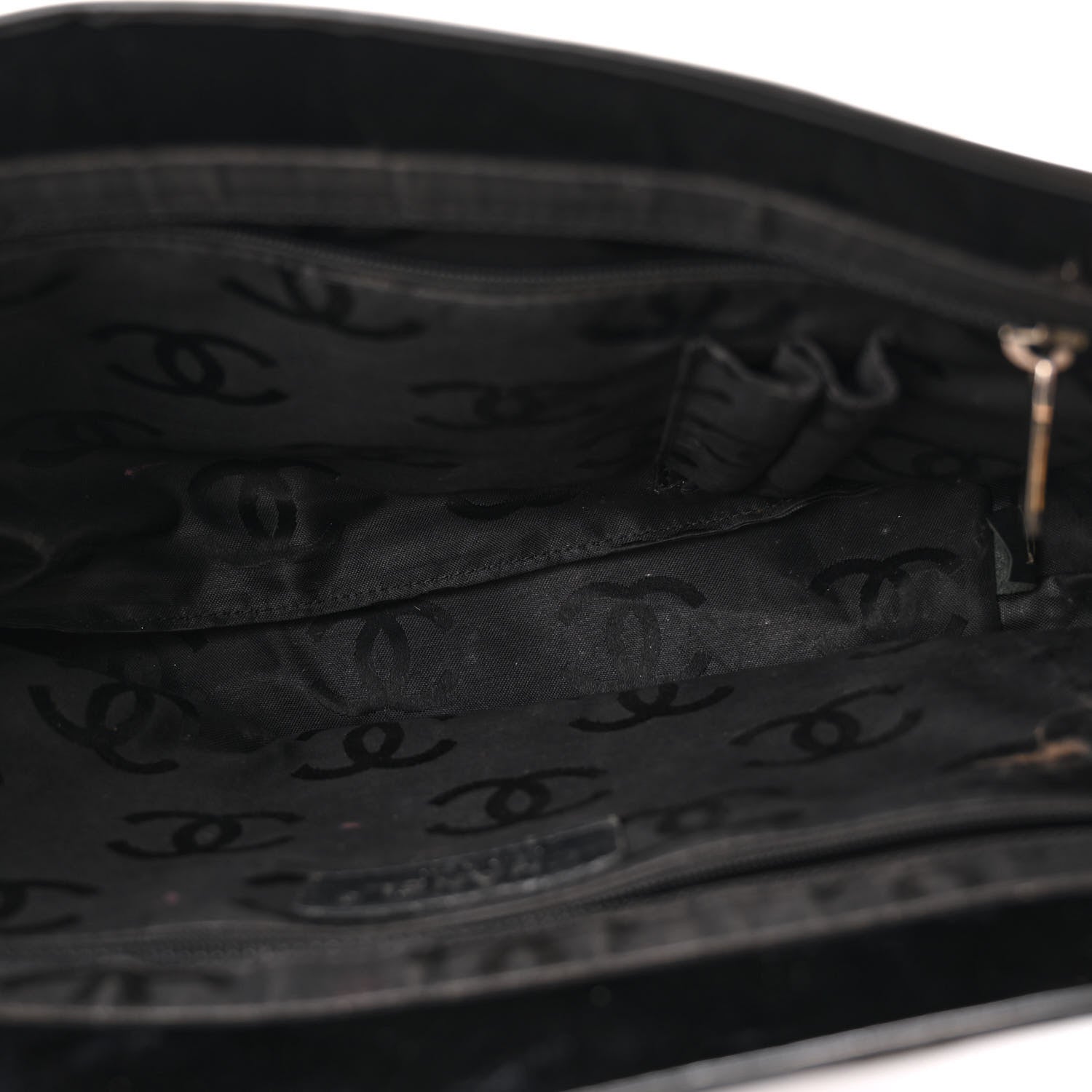 Chanel Patent Pony Hair Small Pocket Tote Black 5 of 16
